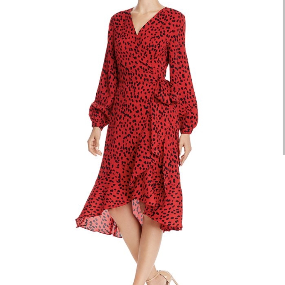 O.P.T. agatha spotted wrap dress M - Picture 2 of 10